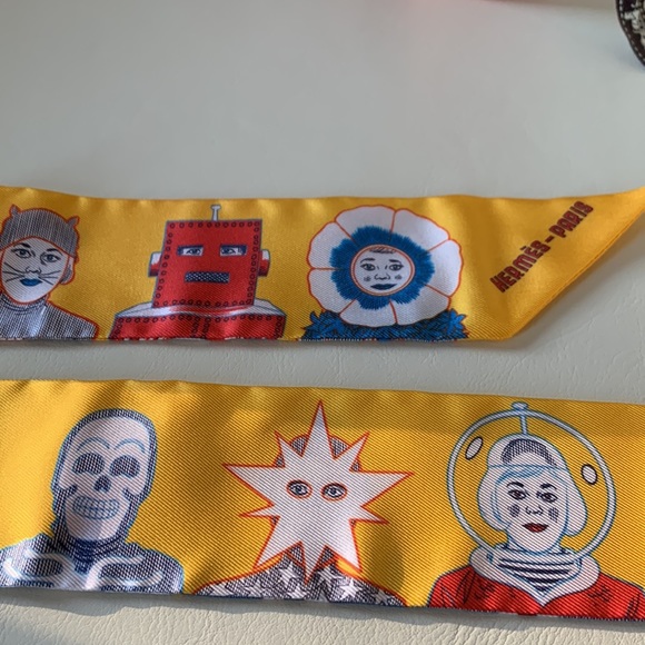 New and Authentic Hermes Dress Code twilly - Yellow - Picture 9 of 13